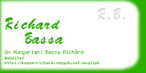 richard bassa business card