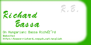 richard bassa business card